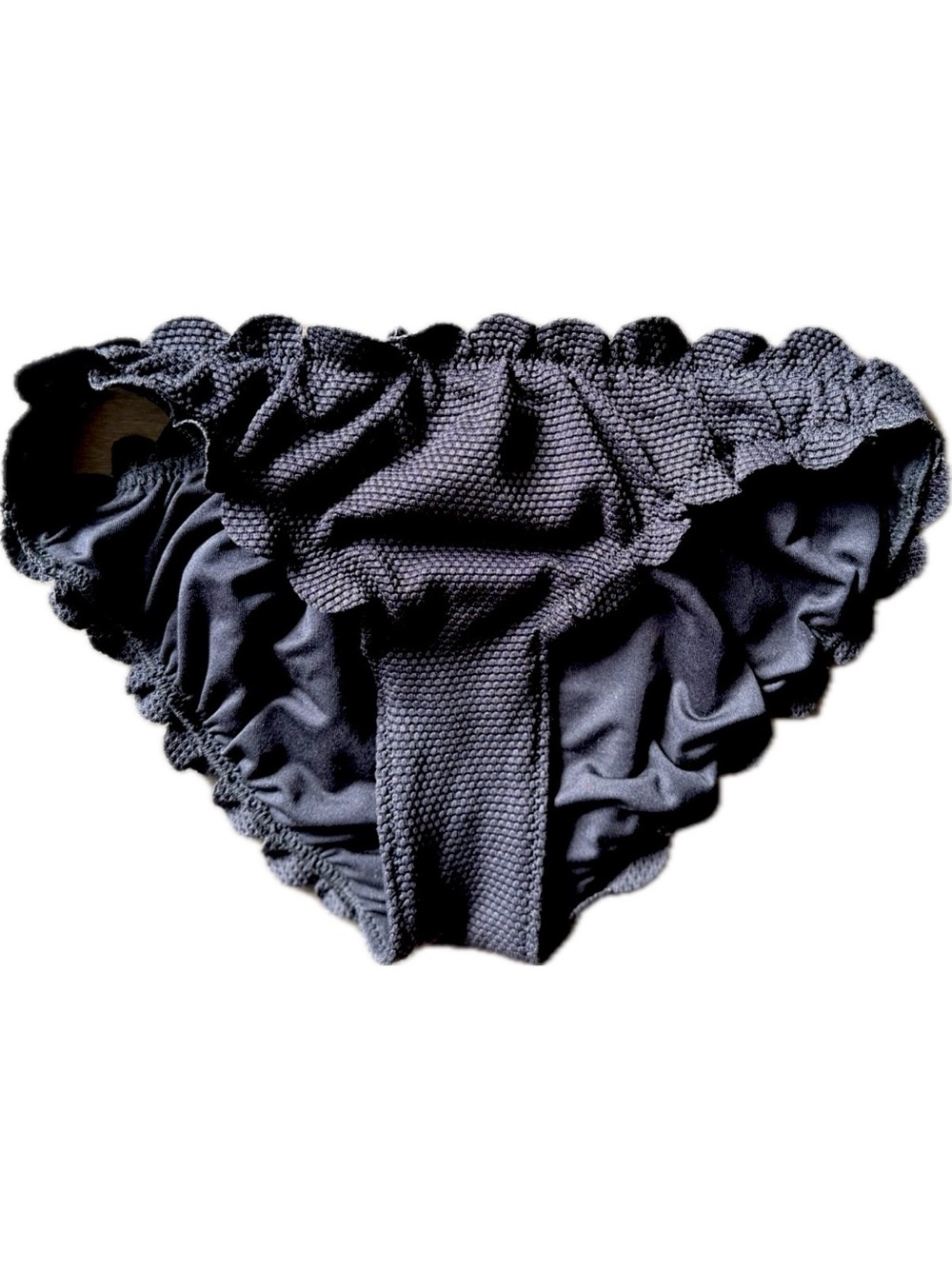 LES CANEBIERS | XS / S 38 | Saint Anne Ruffled Textured Scalloped Bikini Bottom